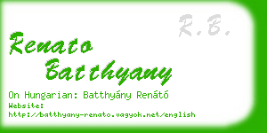 renato batthyany business card