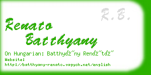 renato batthyany business card